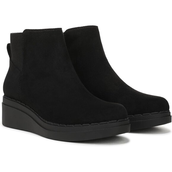 Elegant Women's Dubliner Wedge Boots - Black 2 1/4'' Comfort Ankle Booties - Picture 7 of 9